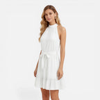 Halter Neck Summer Mini Dress – Casual