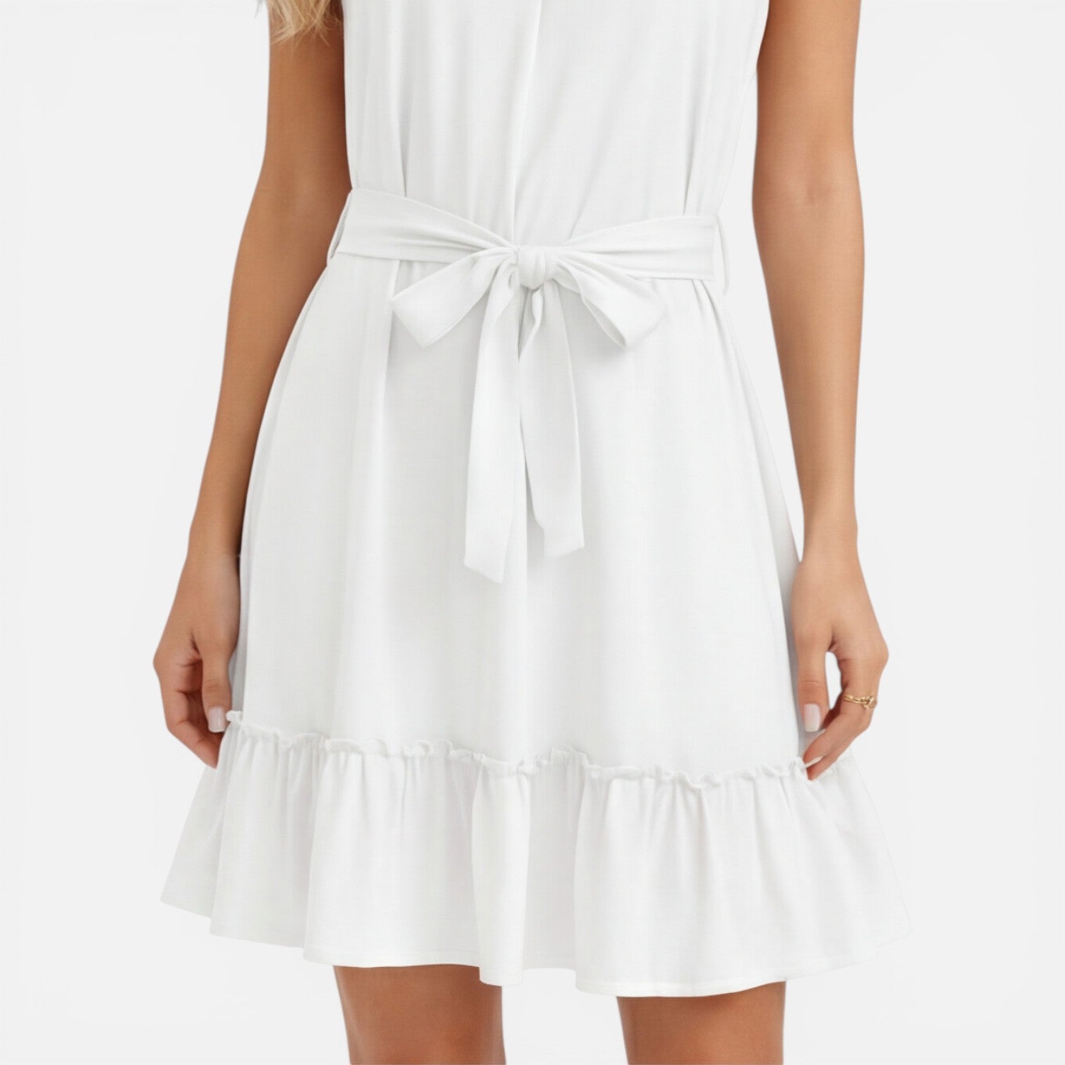 Halter Neck Summer Mini Dress – Casual