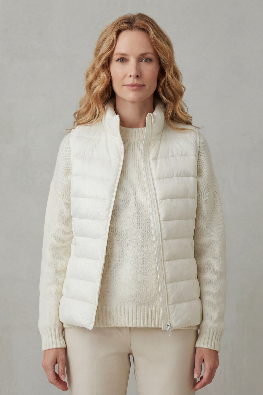 Quilted high neck lightweight puffer jacket with lightweight insulation