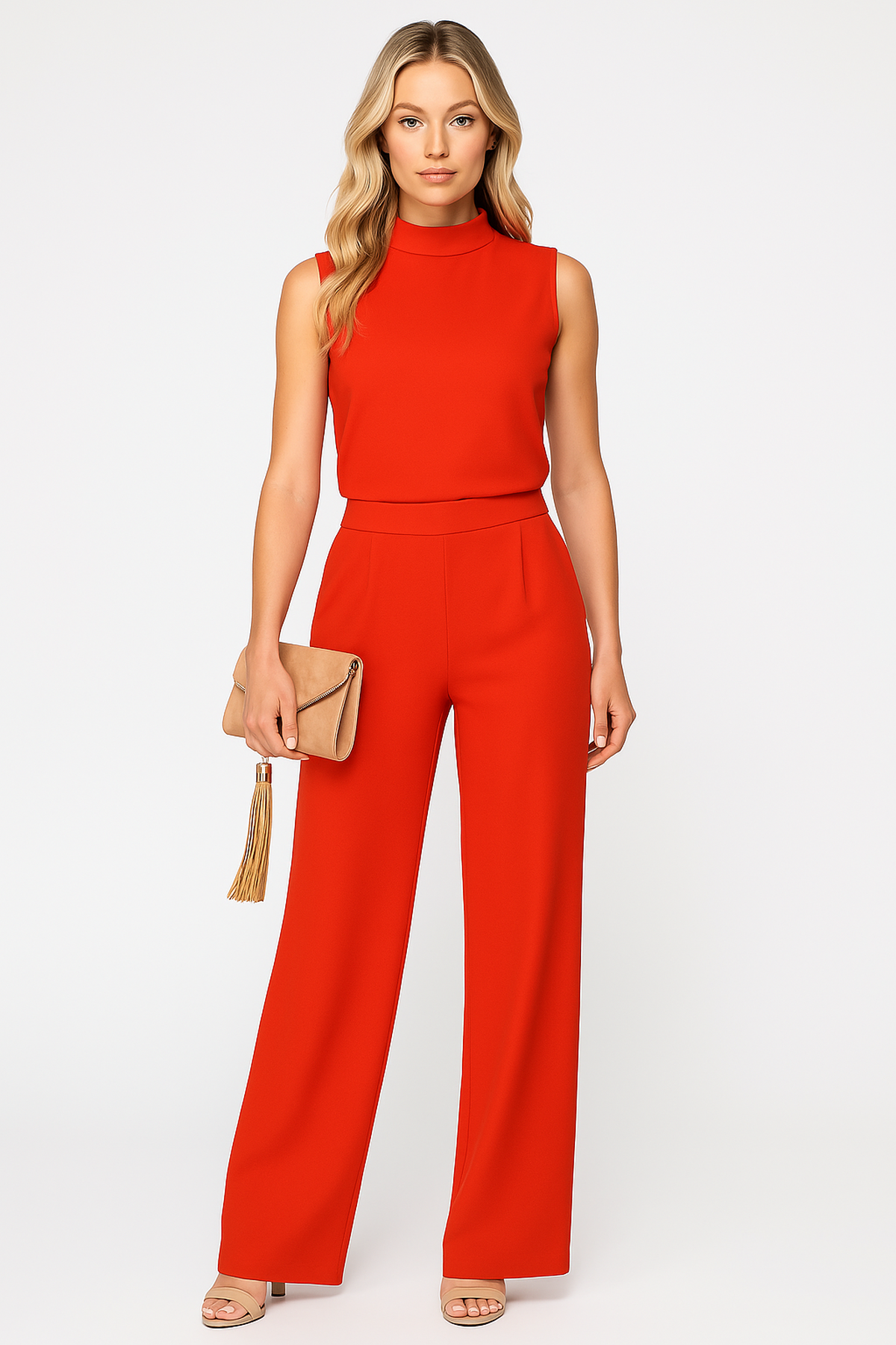 Sleeveless Wide-Leg Jumpsuit