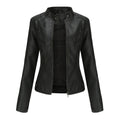 Black vintage leather-look jacket