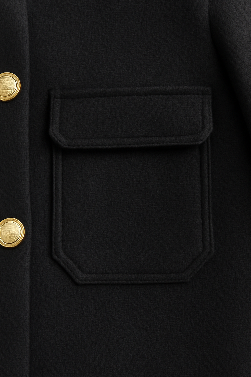 Casual Chic Lapel Jacket - Black