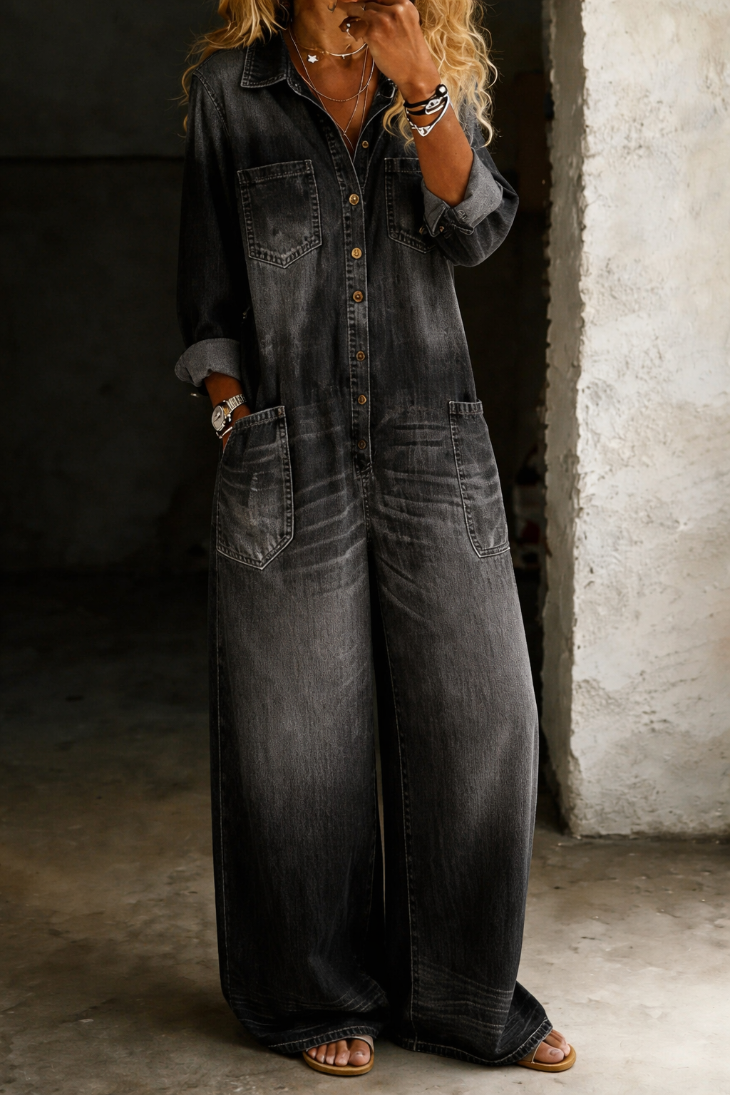 Casual Comfort Jumpsuit — worn on model