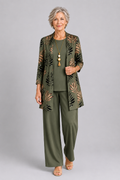 Green Relaxed Fit Loungewear Set, front view