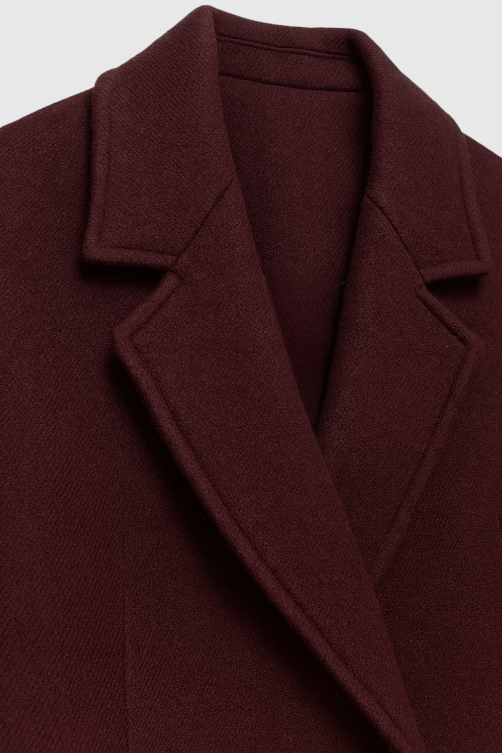 Women's Burgundy Wool Coat