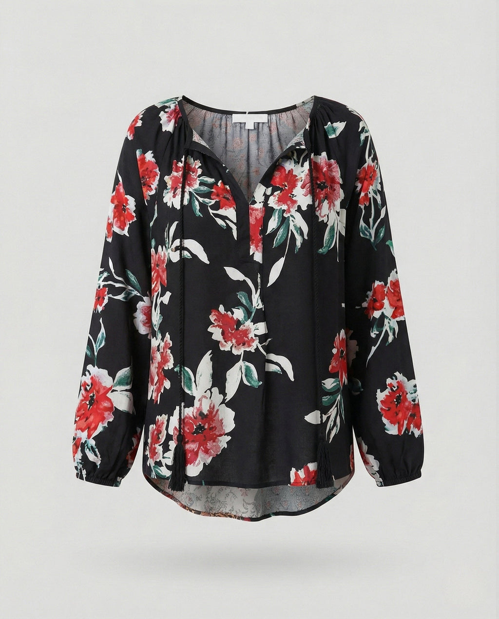 Boho blouse lifestyle shot casual style navy