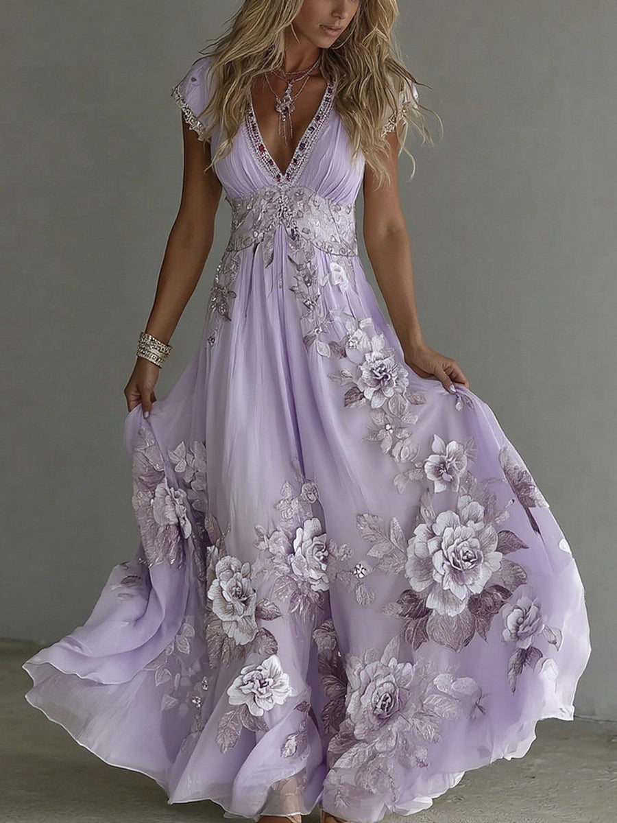 Boho maxi dress lifestyle shot outdoor