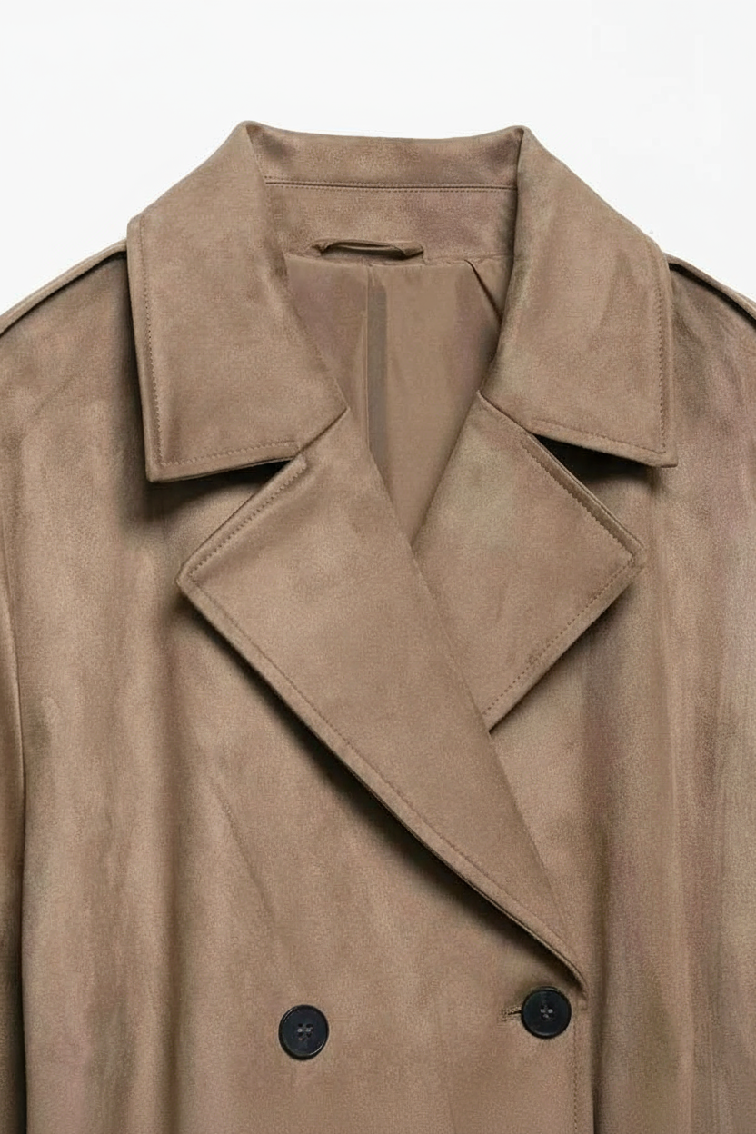 Women's Brown Coat With Belt