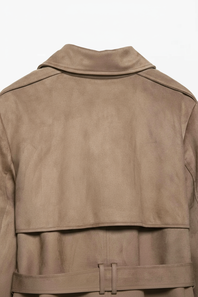 Women's Brown Coat With Belt