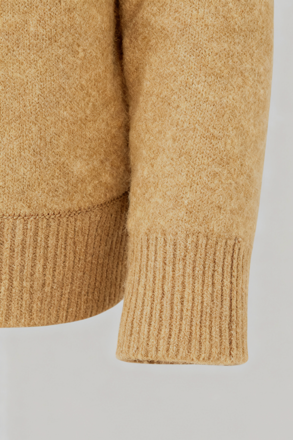 Women's Brown Merino Wool V-Neck Sweater