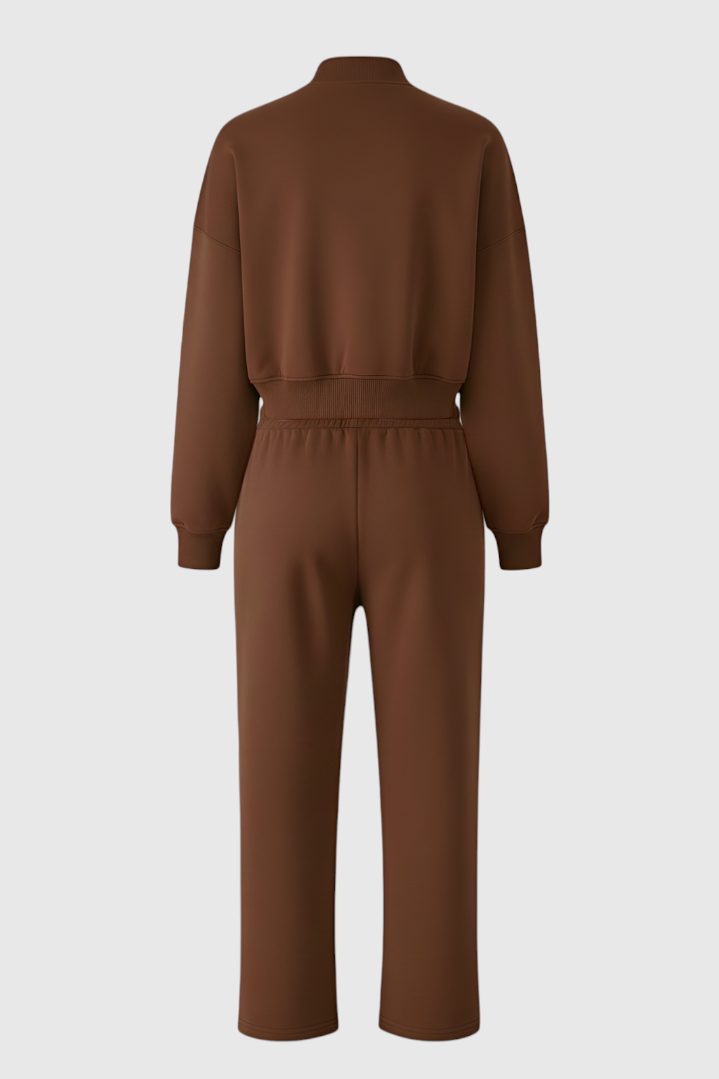 Women's Casual Brown Sweatshirt Pants Set