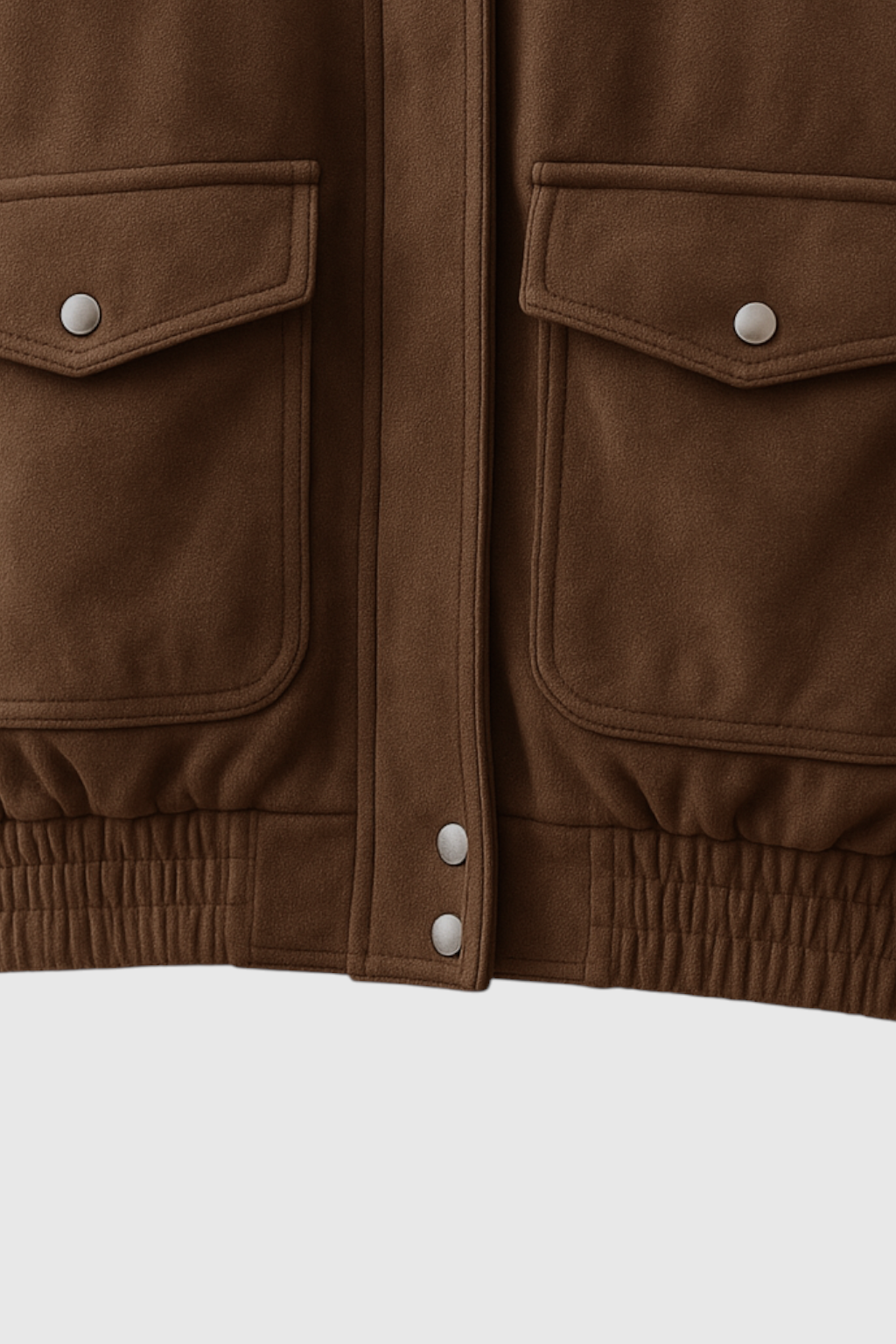 Women's Dark Brown Suede Bomber Jacket