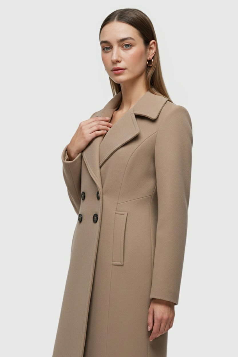 Ladies Elegant Khaki Trench Coat