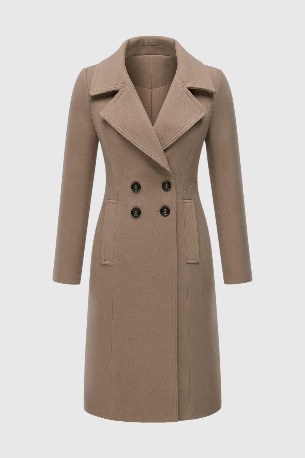 Ladies Elegant Khaki Trench Coat