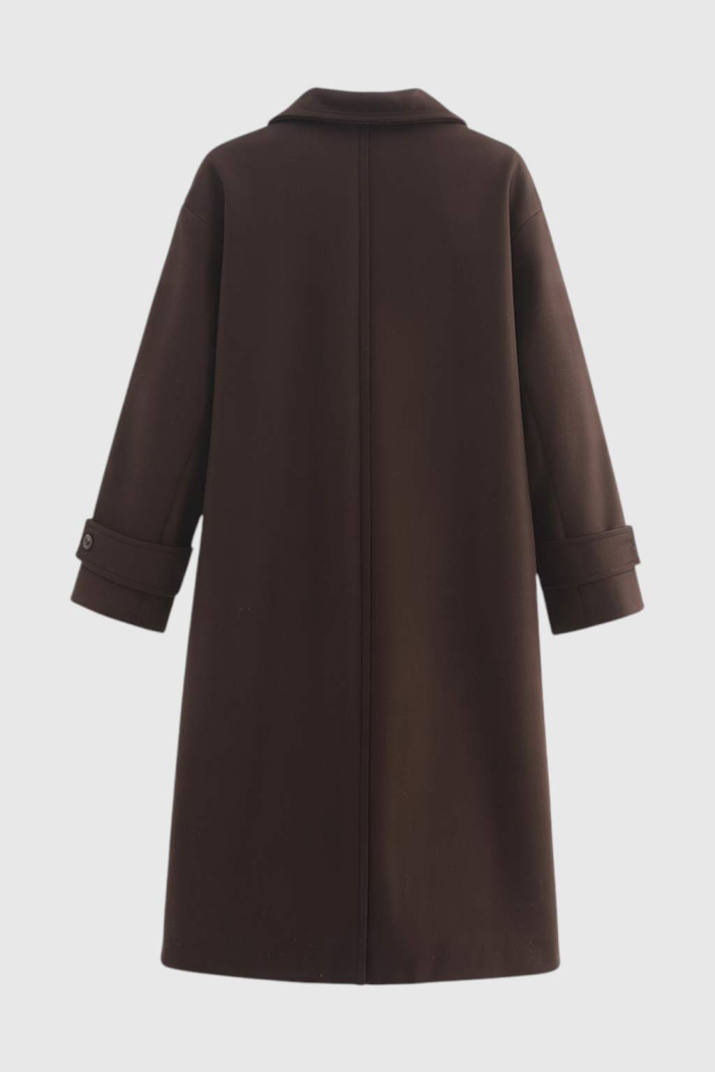 Women's Elegant Long Brown Winter Coat