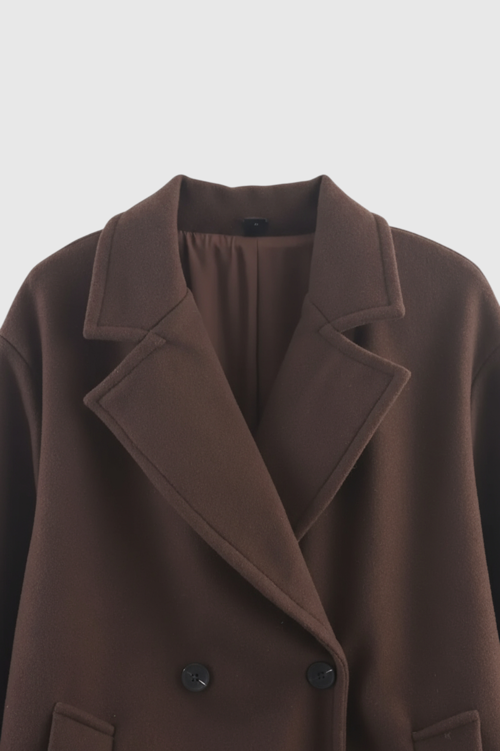 Women's Elegant Long Brown Winter Coat