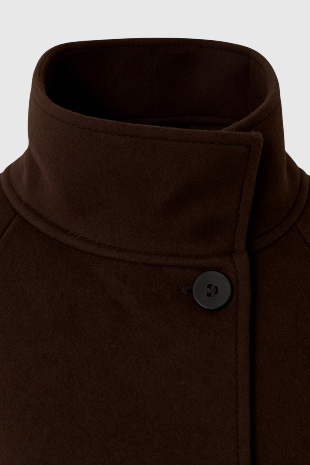 Women's Long Brown Winter Coat With Collar