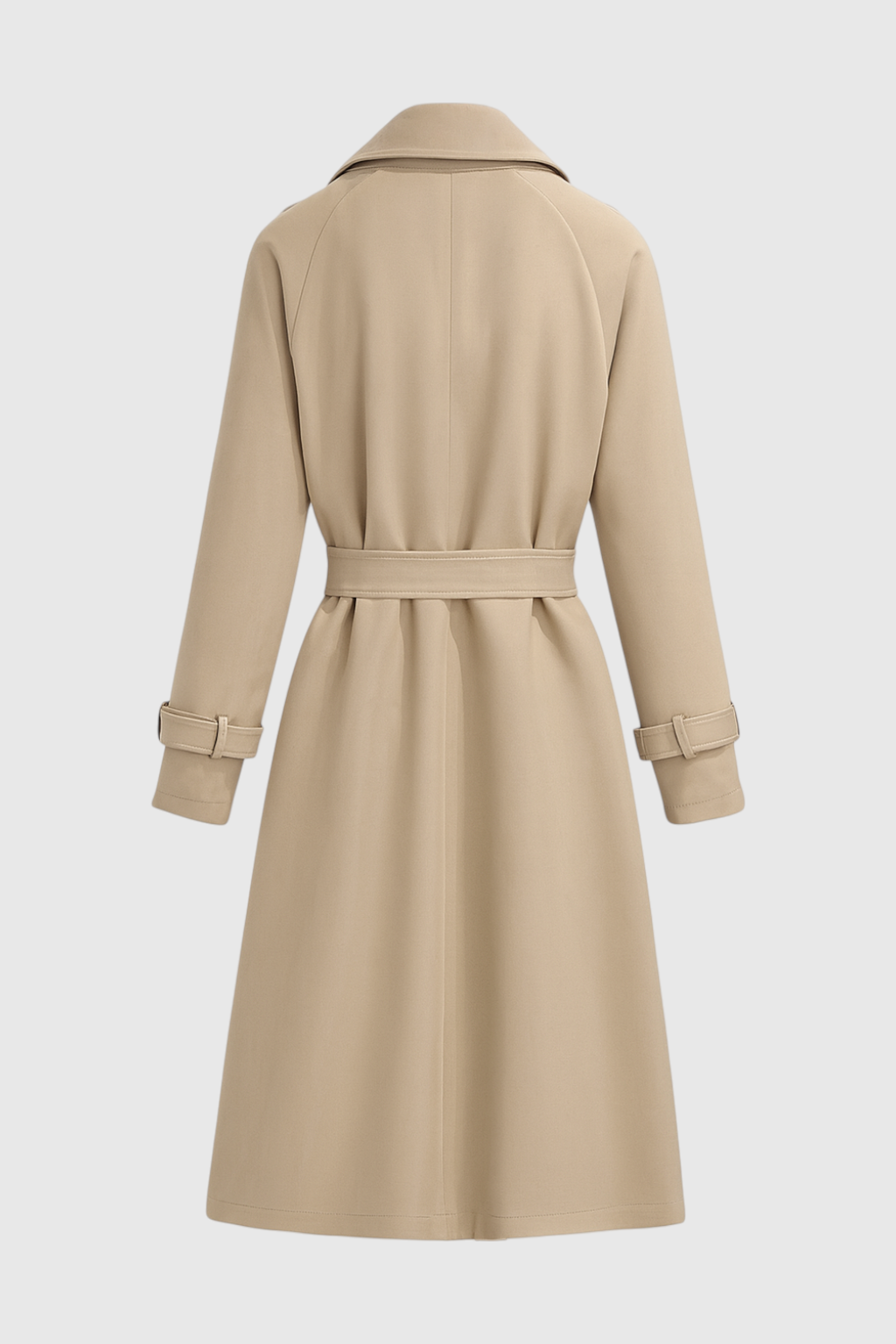 Women's Long Khaki Trench Coat