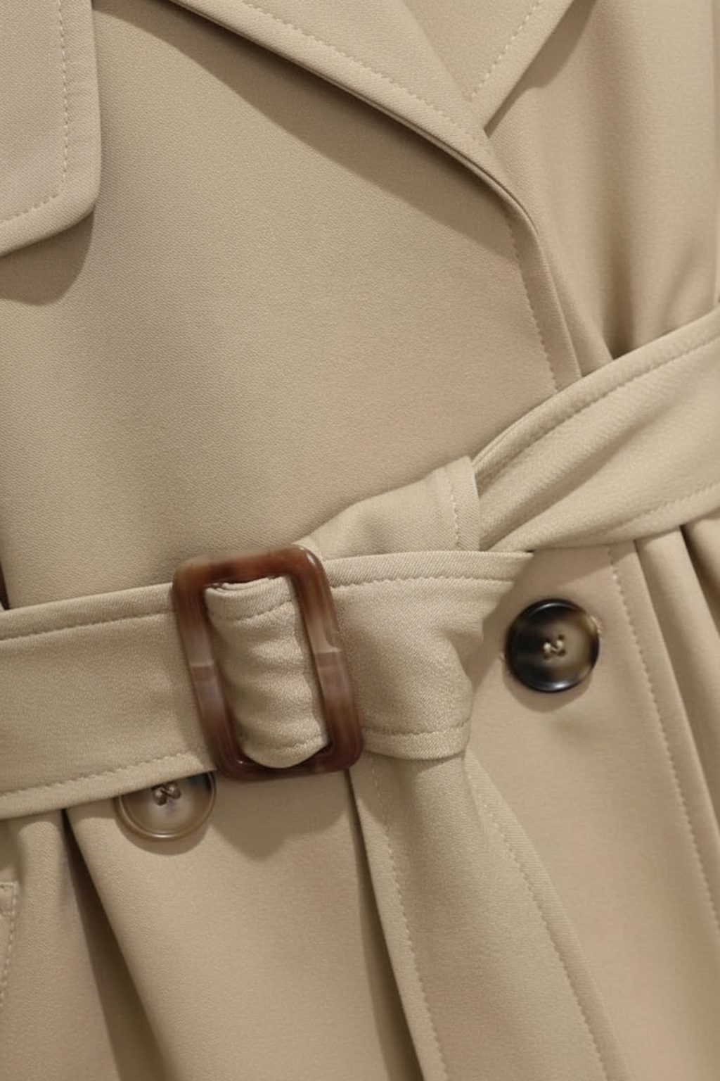 Women's Long Khaki Trench Coat