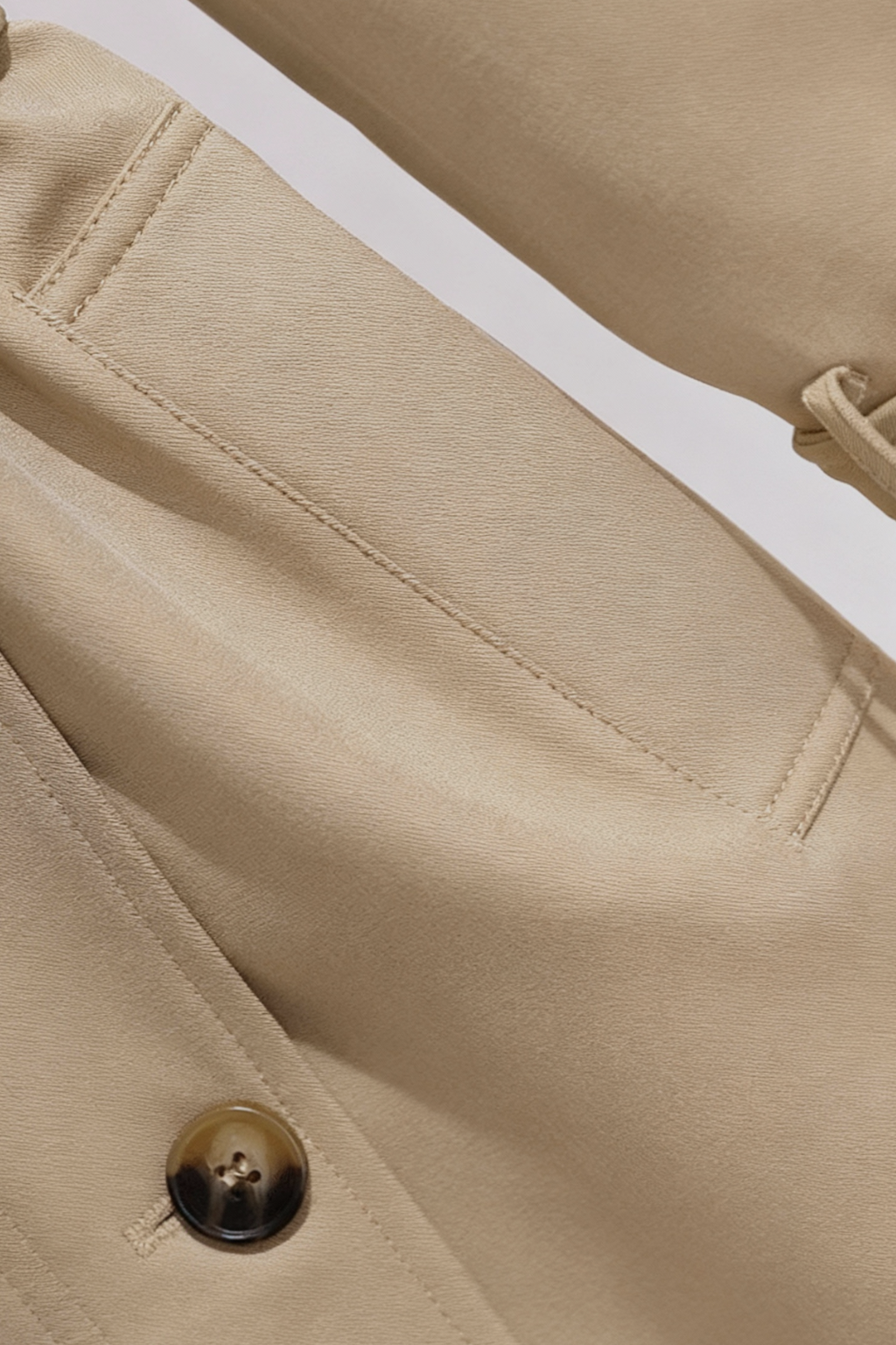 Women's Long Khaki Trench Coat