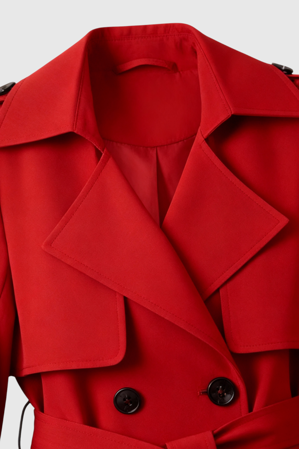 Women's Long Red Trench Coat