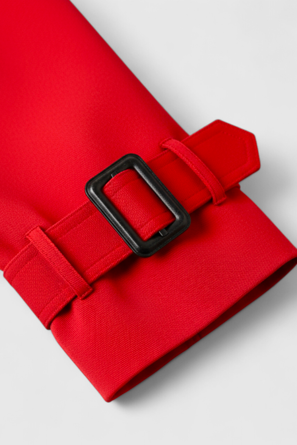 Women's Long Red Trench Coat