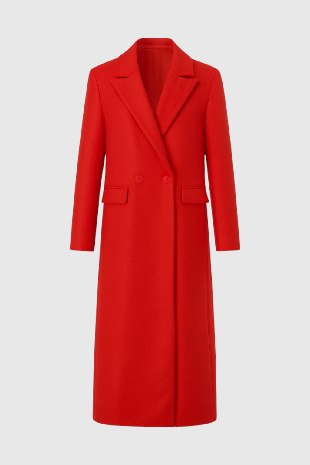 Women's Long Red Winter Coat