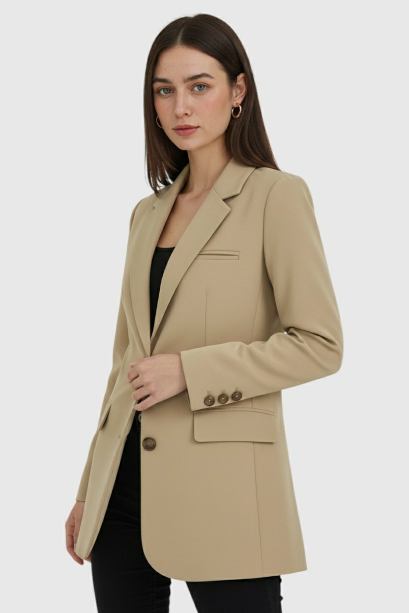 Women's Slim Beige Blazer