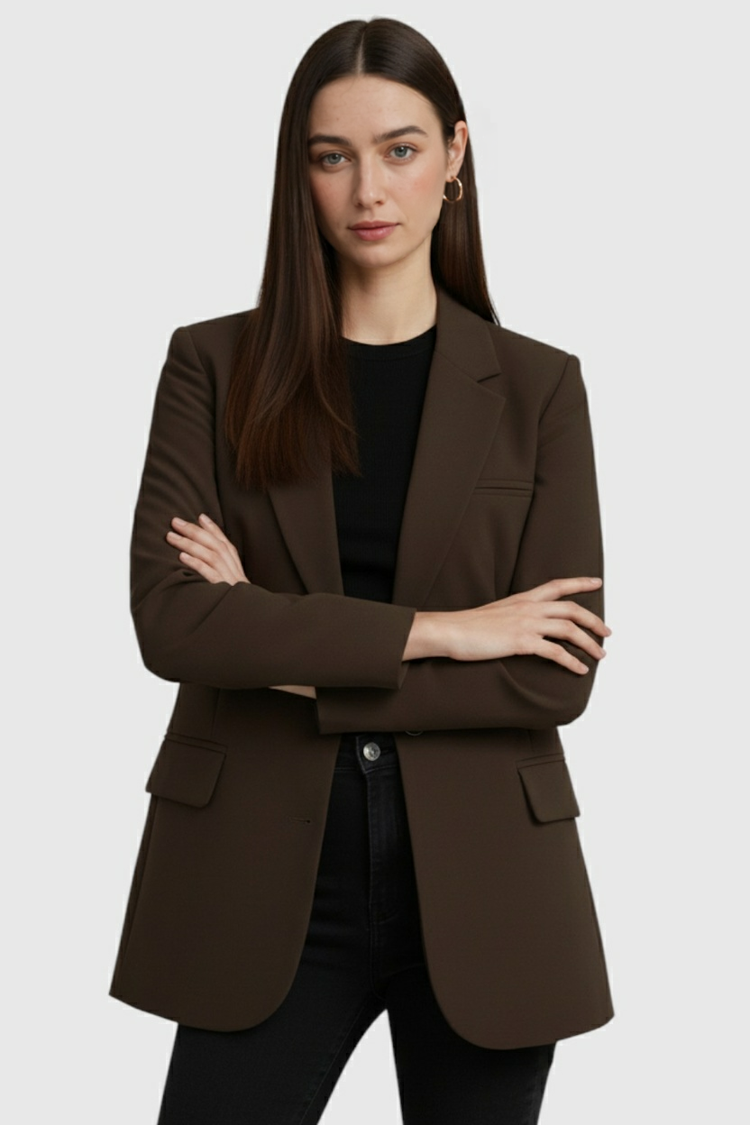 Women's Slim Brown Blazer
