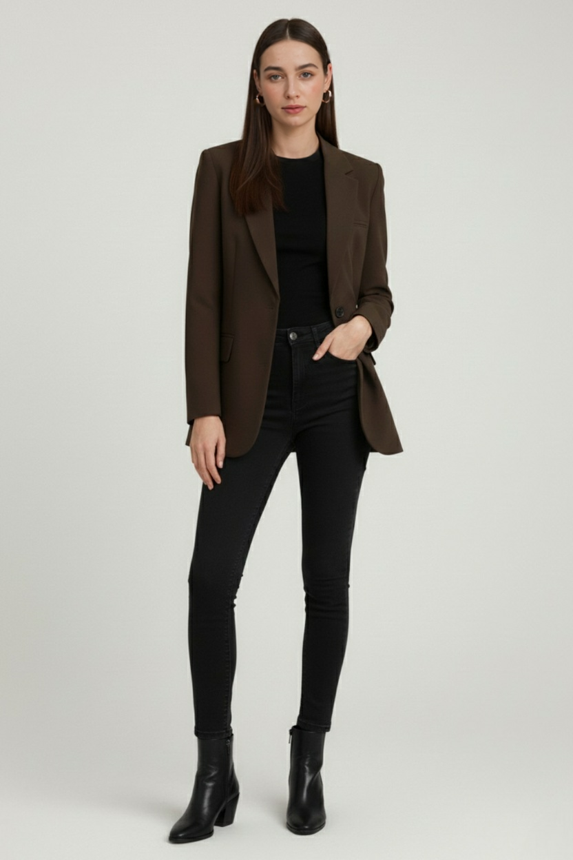 Women's Slim Brown Blazer