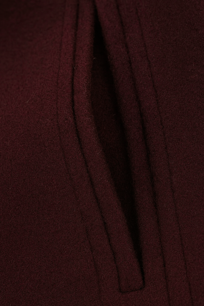 Women's Vintage Elegant Burgundy Coat