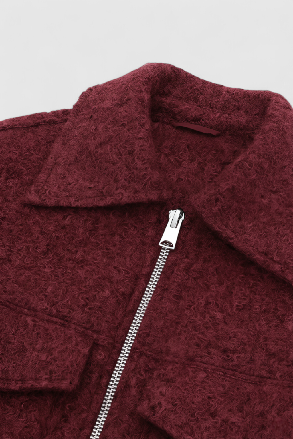 Women's Wine Red Zip Jacket