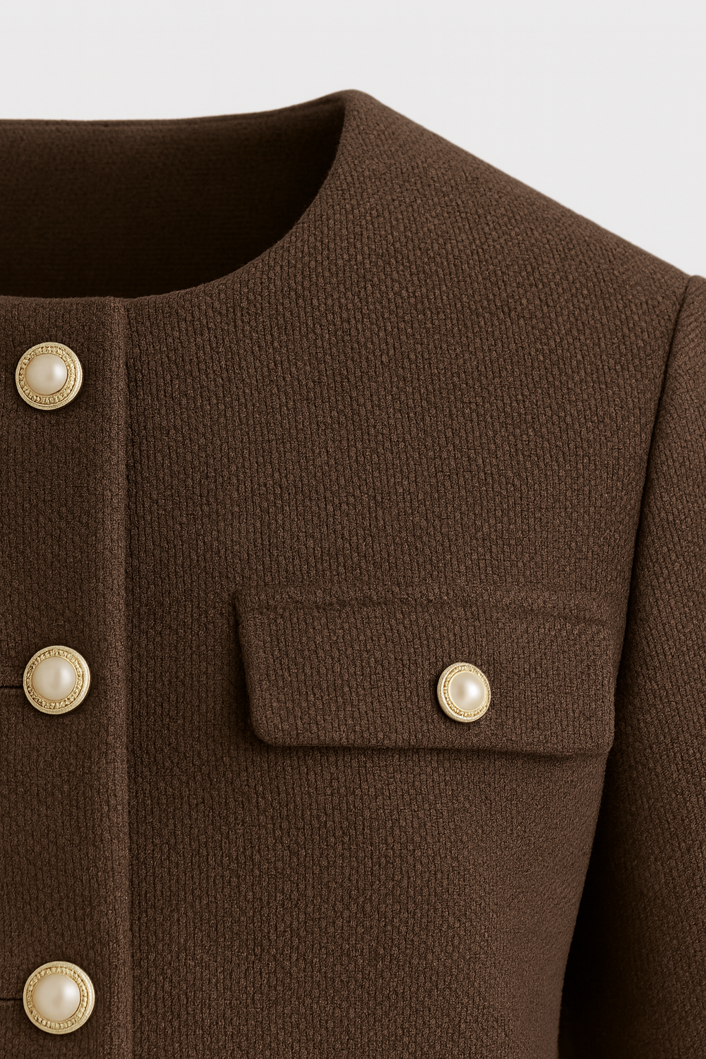 Dark Brown Winter Short Jacket for Women