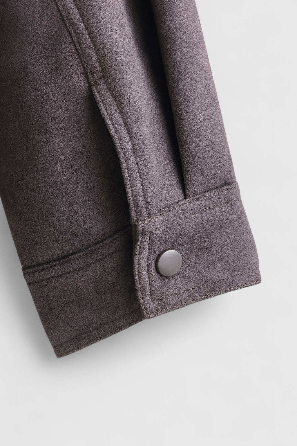 Dark Gray Bomber Jacket with Stand-Up Collar