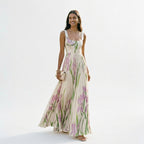 Elegant Floral Summer Maxi Dress for Wedding Guests