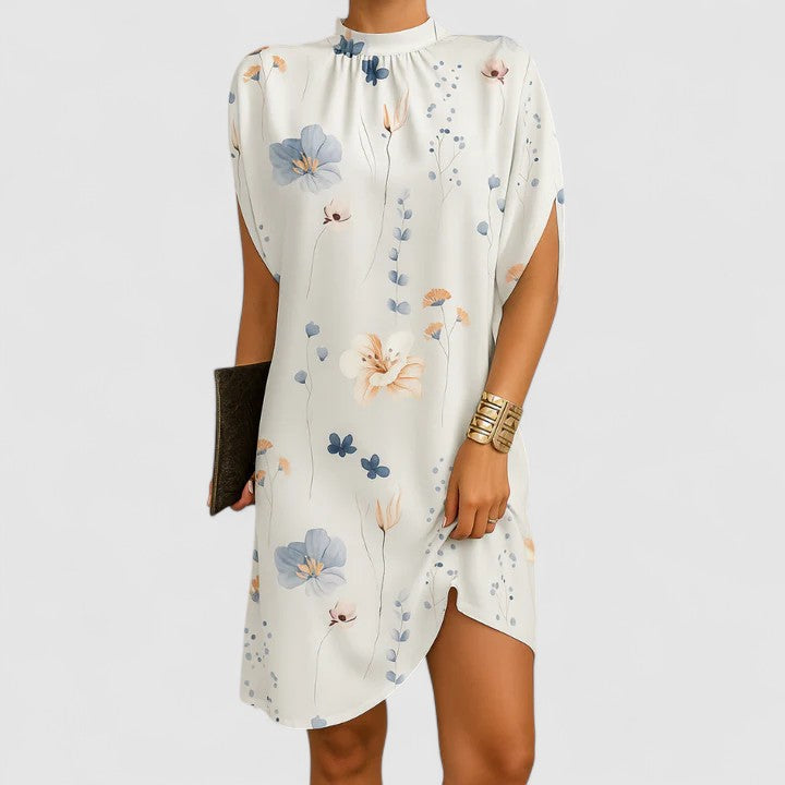 Maxi dress side profile view relaxed fit
