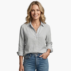 Women's Vintage Floral Long Sleeve Blouse styled look - Classic Versatile Shirt