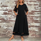 Women's tummy-flattering cotton maxi dress, back view