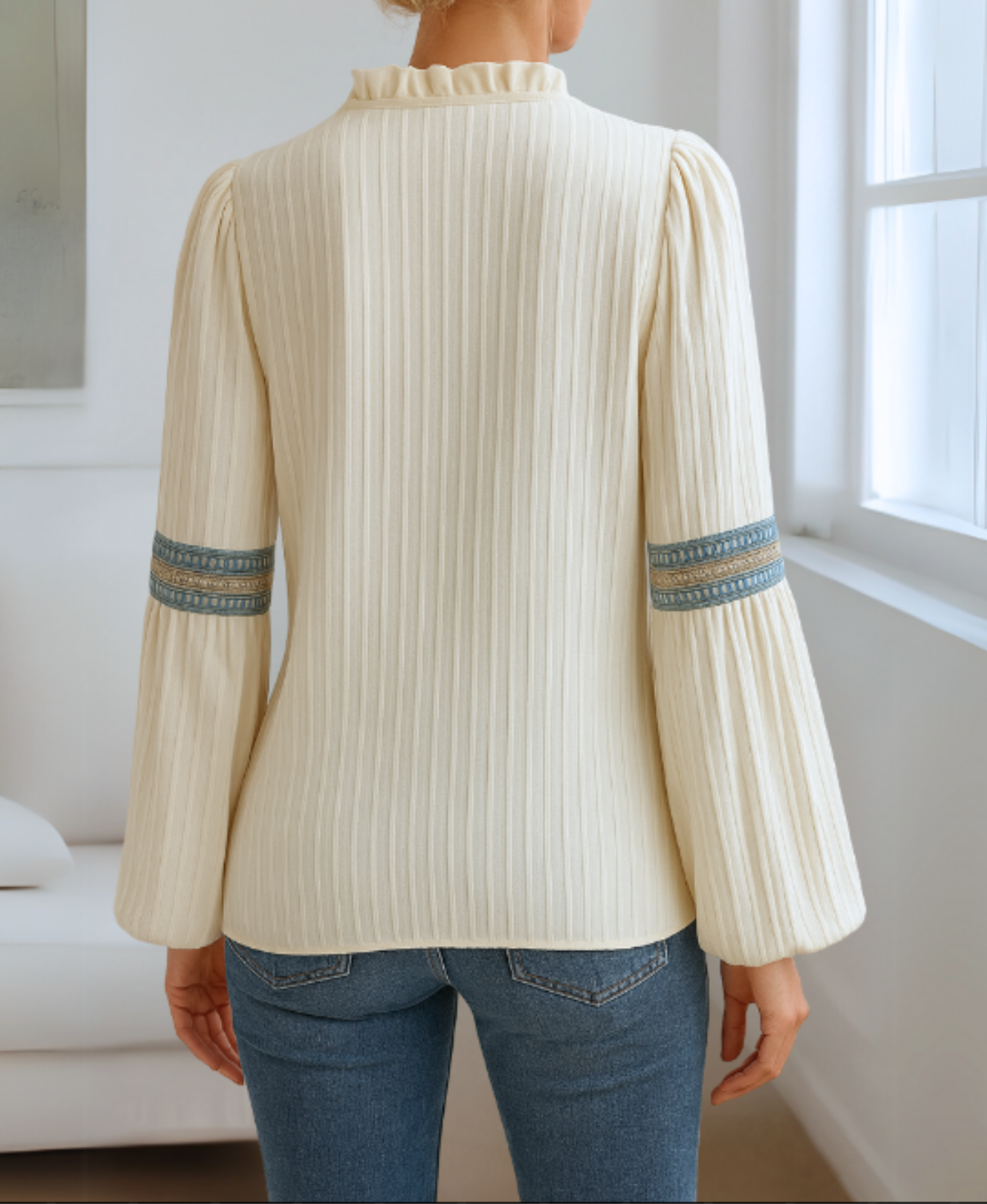 Women's Vintage Blouse Relaxed Fit | Alba Muse