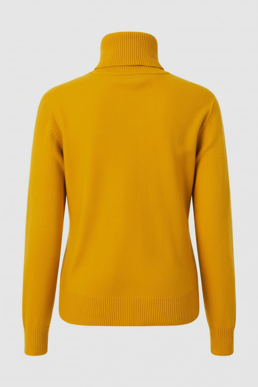 Yellow Fleece Lined Thermal Turtleneck