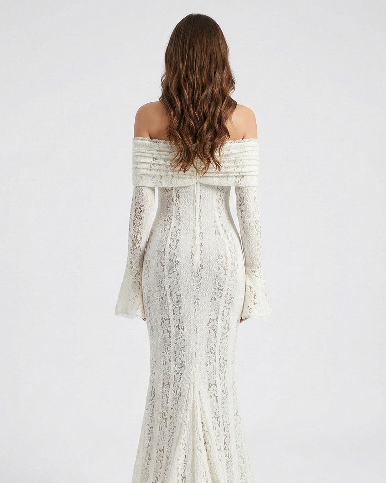 Sunny Lace Off-Shoulders Maxi Dress