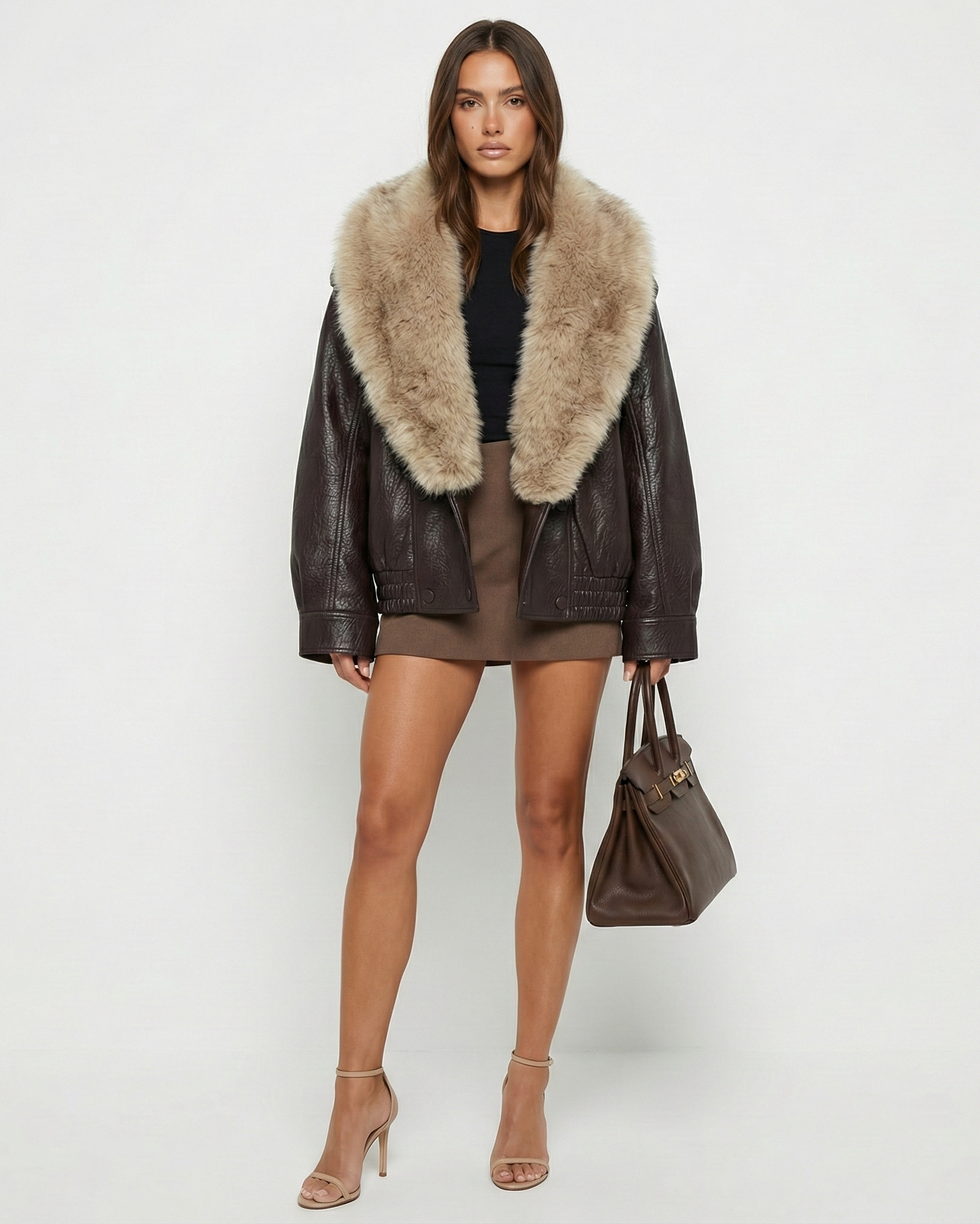 Milan Fur Leather Jacket