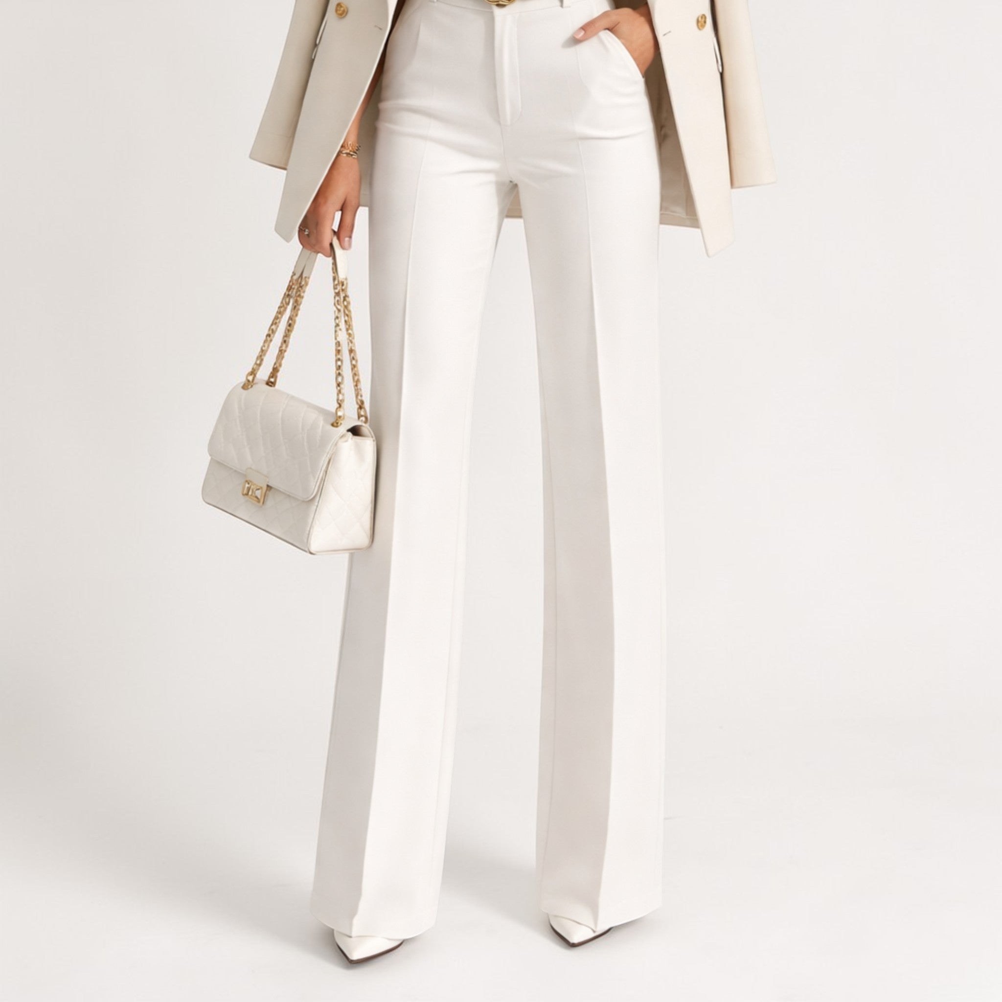 High-Waist Wide-Leg Trousers – Smart Tailored Fit