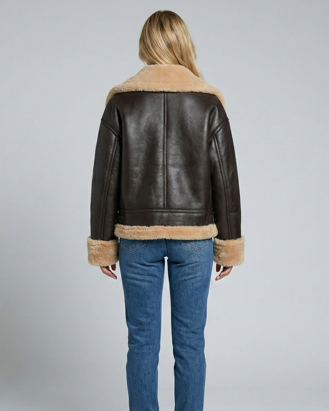 Leather Faux Fur Jacket