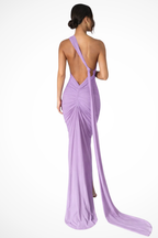 Women's one shoulder backless dress formal occasion style