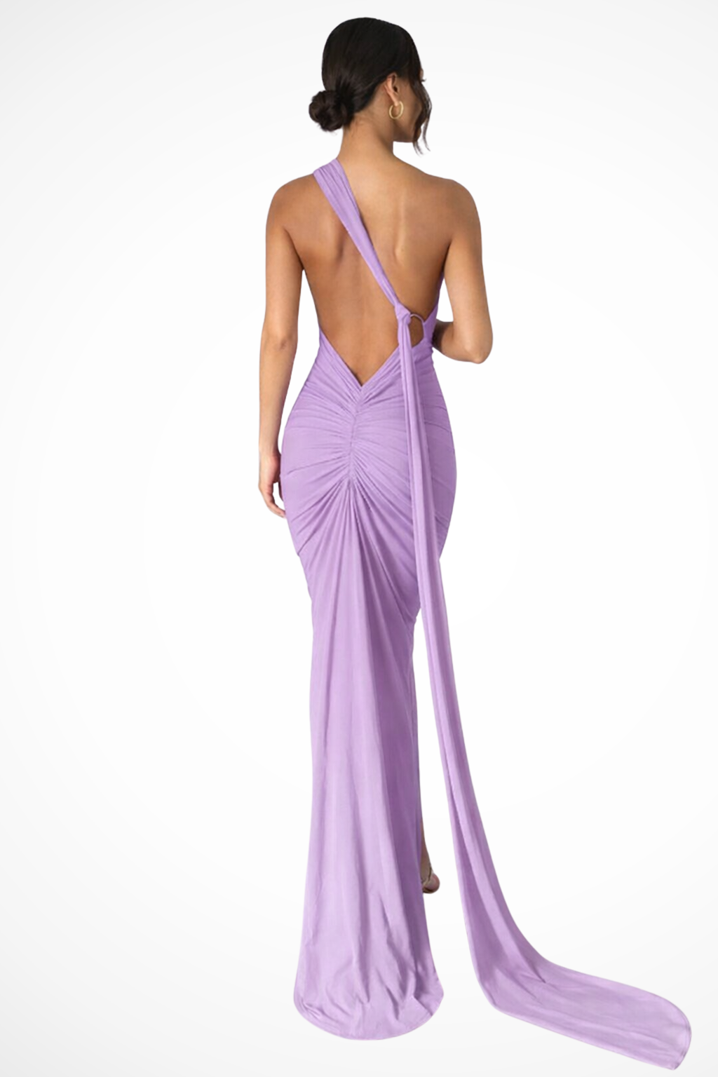 Women's one shoulder backless dress formal occasion style