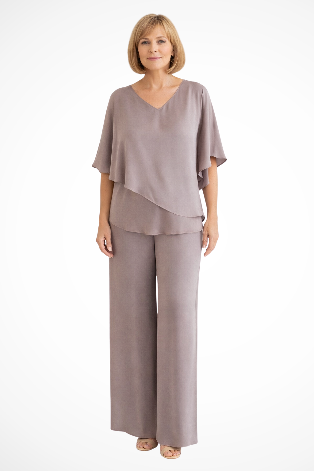 Women's wide leg trousers detail from two piece set