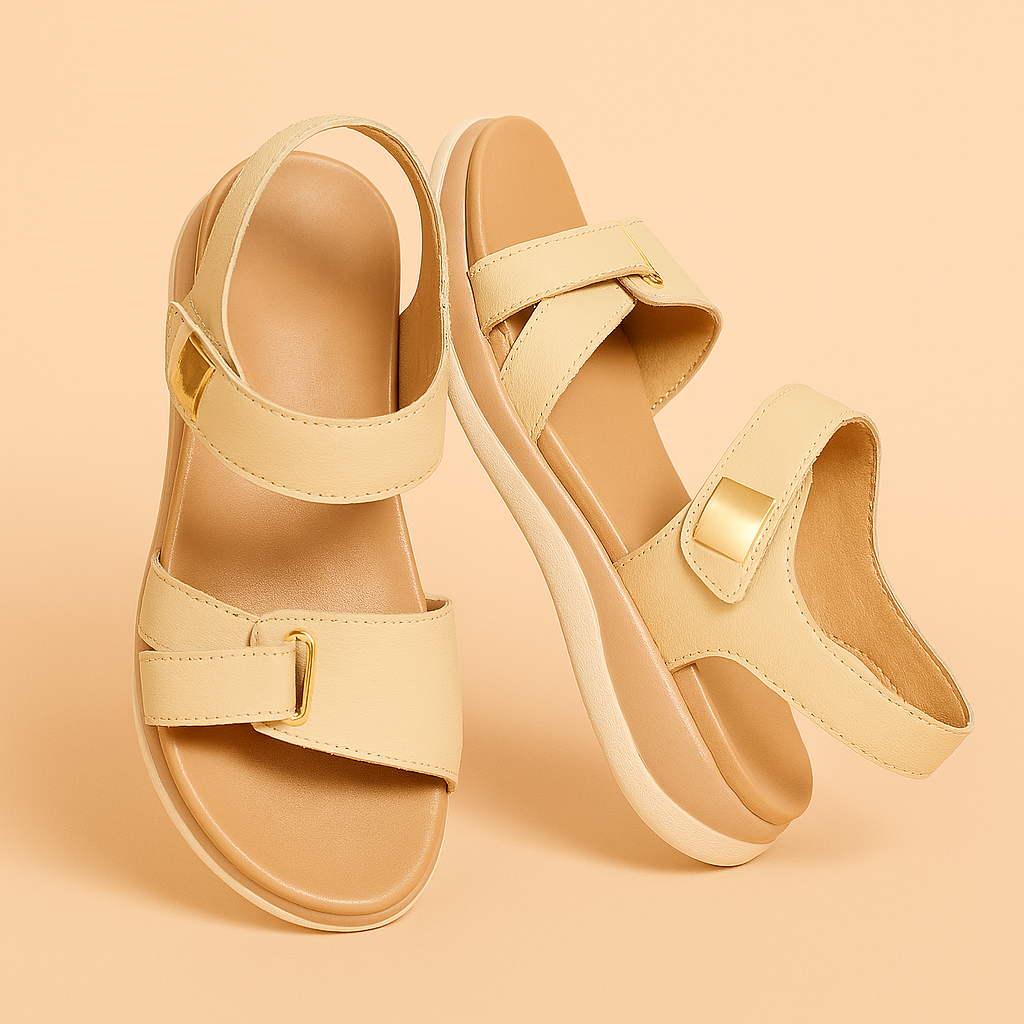Sporty platform sandals side view