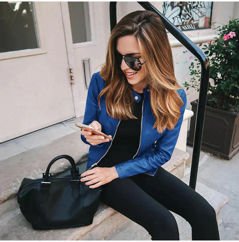 Women's Italian Leather Biker Jacket