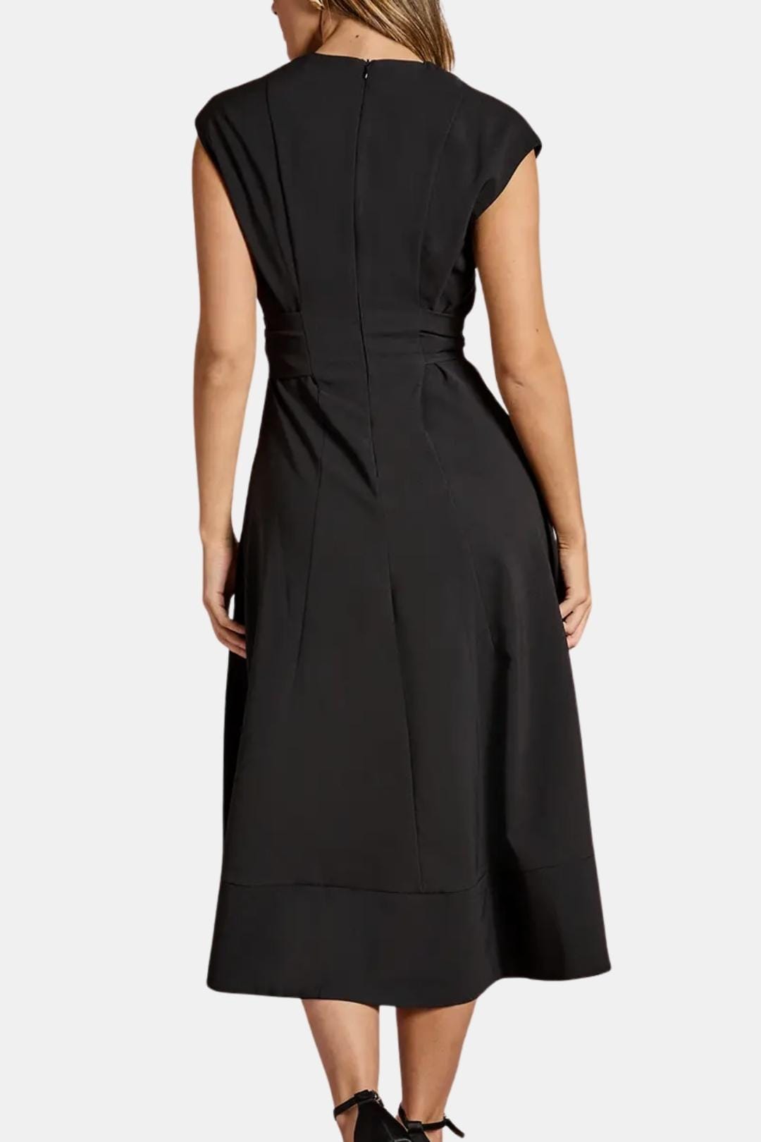 Jacie midi dress full length rear view